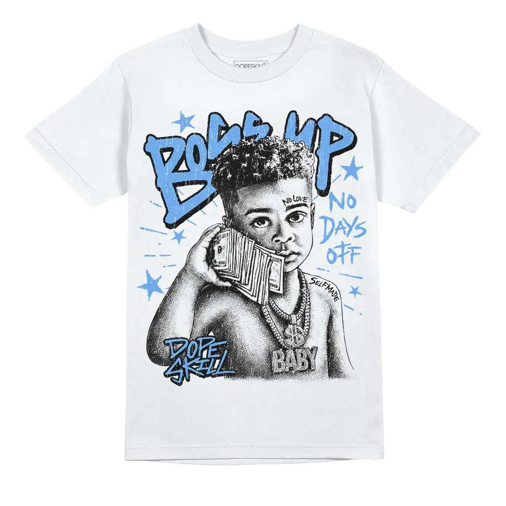 DopeSkill Graphic Tees Black University Blue 5s Streetwear Unisex Cool T-Shirt Sneaker Colour Matching Boss Up Graphic