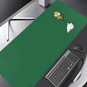 Green Funny Cartoon Design Large Gaming Mouse Pad,Aesthetic Desktop Drotection Pad,Washable Rubber Pad Non-Slip Lock Edge Multi-Size Mouse Pad Suitable For Home Office, Office Desk Accessories, Good Gift for Family and friends