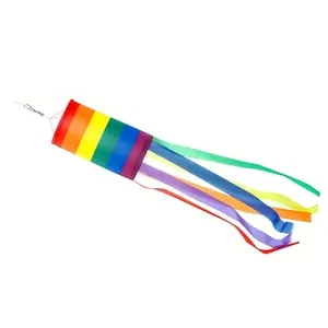 Fade Resistant Outdoor Rainbow Column Windsock Flag Fade Resistant Outdoor Rainbow Column Windsock Flag