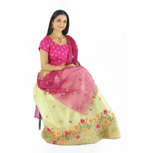 Indian Lehenga With Heavy Embroidery And Stone Work