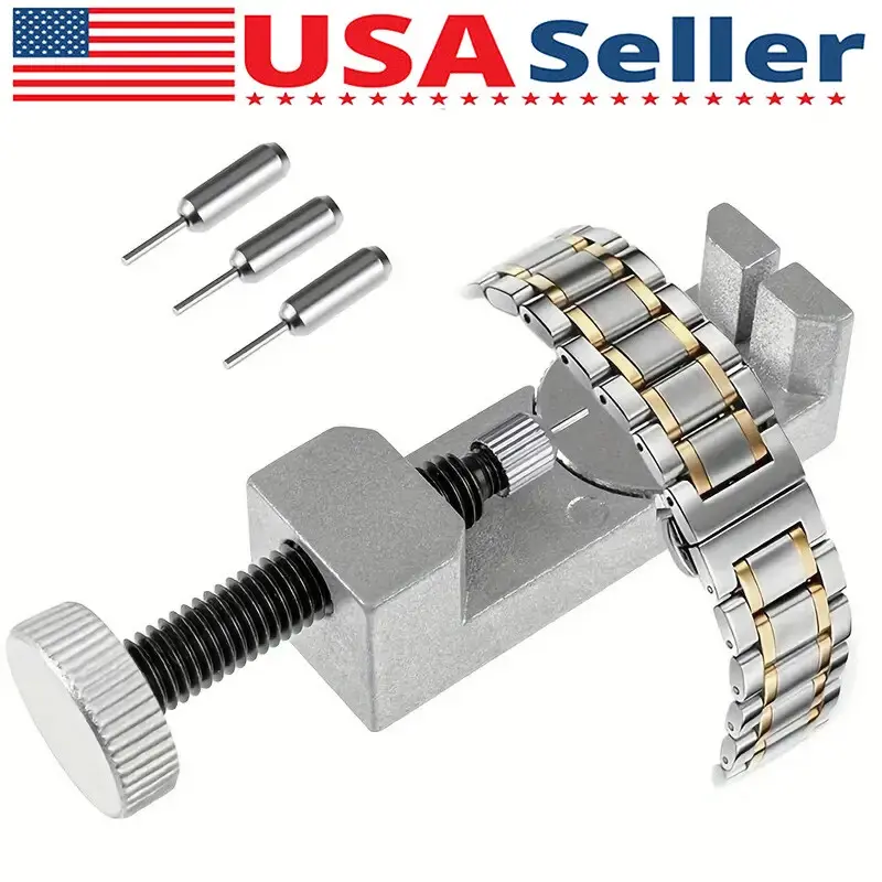 Metal Adjustable Watch Band Strap Bracelet Link Pin Remover Repair Tool Kit US tiktokshopbacktoschool