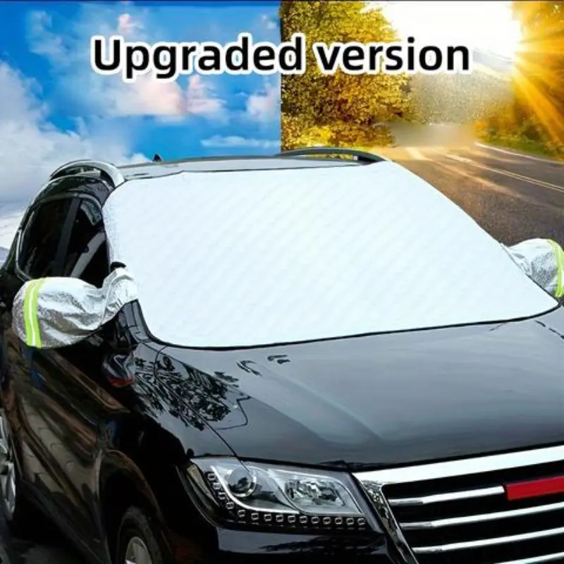 Car Windscreen Cover, Magnetic Car Windshield Cover For Winter, Car Windscreen And Wing Mirror Windshield Frost Cover, Ice Snow Shield For Most Cars