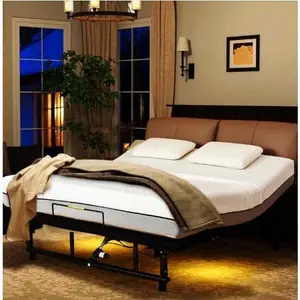 Luxe Divine Collection ~ Adjustable Bed Base Frame Head And Foot Incline, Quiet Motor King Size Zero Gravity, 4 Ports USB, Under-Bed Nightlight