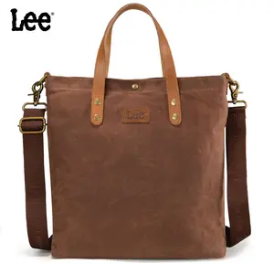 Montana West x Lee Tote Bag for Women Waxed Canvas Top Handle Handbags with Leather Handle and Strap