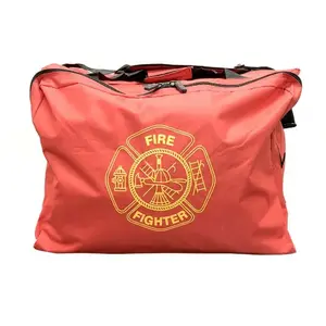 Safety Main BRLBC-15017 Deluxe Firefighter Gear Bag, Red, 1 Each