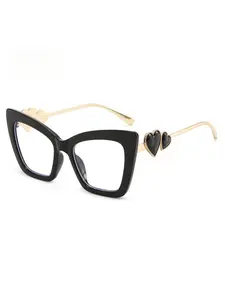 2026 New Oversized Cat Eye Optical Frame Unisex Blue Light Blocking Glasses for Women and Men Stylish Party Fashion Accessory Lightweight Comfortable Eyewear T1636