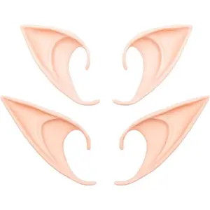 Cosplay Fairy Pixie Elf Ears - Soft Pointed Tips Anime Party Dress Up Costume Masquerade Accessories Party ,Oversized Big Fake Ear for Women Men, Jumbo Ear, Giant Pig Funny Headwear for Cosplay Costume Holiday Party Outfit Accessories