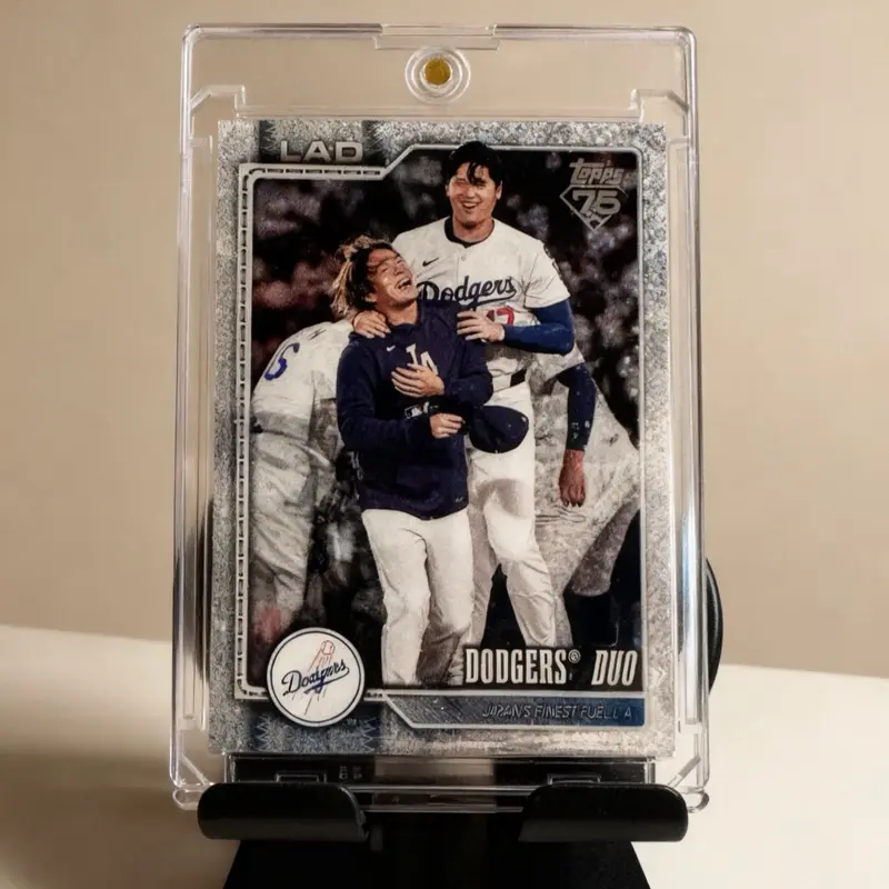 Dodgers Licensed Plastic Top-Loading Single Card Protector - Baseball & Softball Sports Collectibles, Crafted with Japan’s Finest Materials for L.A. Enthusiasts