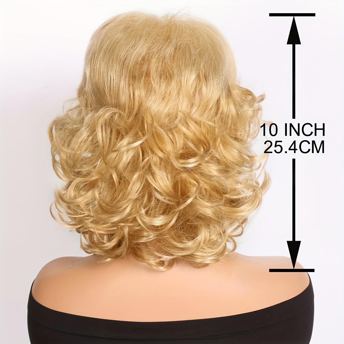 10-Inch Short Curly Wig with Side Bangs And Wavy Hair