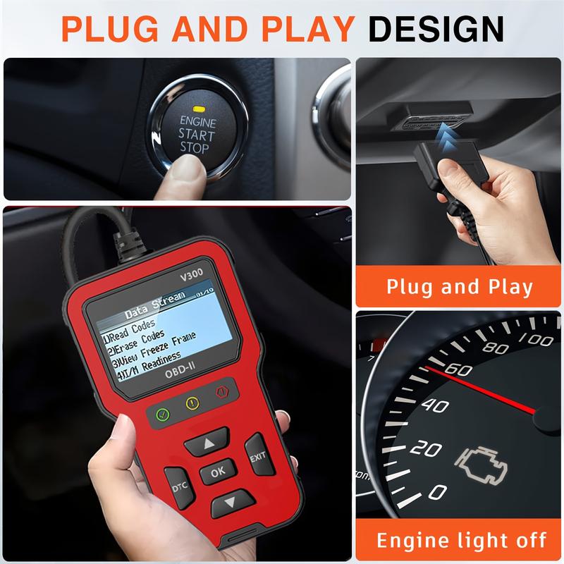 Eobd Car Diagnostic tool-Auto repair-Enhanced Engine Fault Code Reader and Resetter, Suitable for Mode 6/Mode 8 Vehicles Produced After 1996, No Battery Required