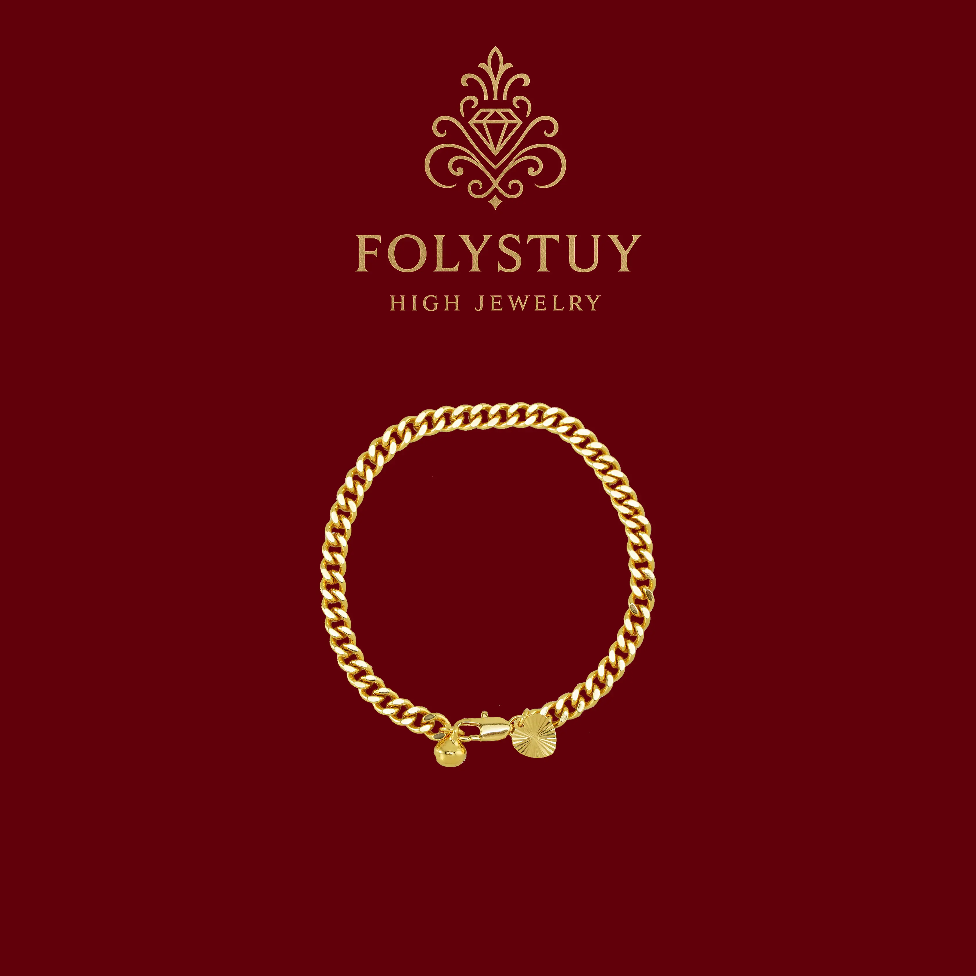 [5.2mm by 7.8 inches Cuban bracelet]【FOLYSTUY(W162)】Minimalist Cuban Bracelet - Exquisite Delicate Ornament for Any Occasion