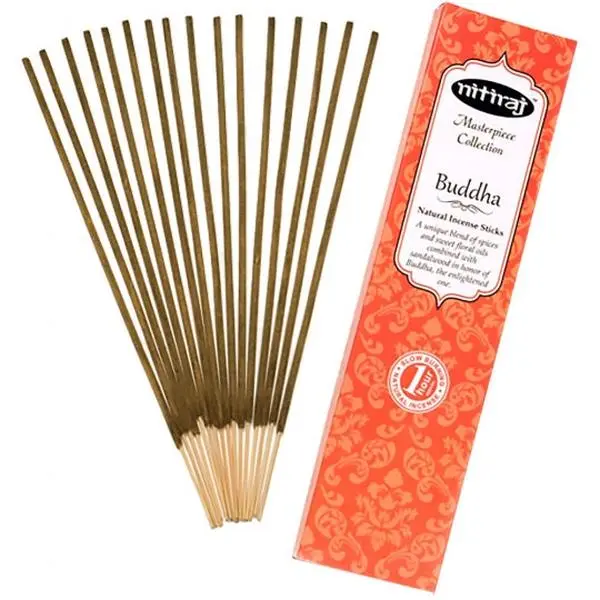 Nitiraj Hand-Crafted Natural Scented Incense Pack (25g) - Home Fragrance Supplies, Deity Aromas (Buddha, Ganesh, Shiva, Laxmi, Chandra, Krishna), Daily Meditation Aid with Wisdom, Fertility, Creativity, Devotion, Knowledge Benefits, Period Use, Courage, D