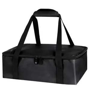 Bodaon Insulated Casserole Carrier Bag, Fits 9X13 and 11X15 Inch Baking Dish with Lid, Casserole Carriers for Hot or Cold Food for Transport (Black) Bodaon