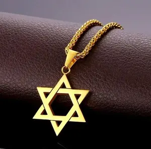 Star of David Necklace – Jewish Hexagram Pendant for Men & Women, Stainless Steel Jewelry, Unisex Religious Necklace, Symbol of Faith & Protection, Minimalist Modern Style Pendant, Perfect Gift for Bar Mitzvah, Hanukkah, or Everyday Wear
