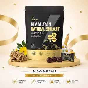 VivoNu Himalayan Shilajit Gummies | With Ashwagandha, Gokshura & other herbs | No added sugar | 60 Gummies SummerVibes