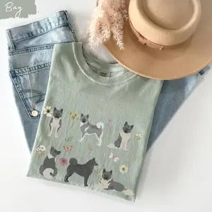 Norwegian Elkhound Cottagecore t shirt, Norwegian Elkhound, Norwegian Elkhound mom, Norwegian Elkhound gifts, Norwegian Elkhound gift