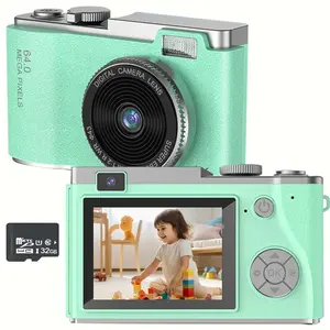 Portable Kids Digital Camera with Self-Timer & Fill Light, Artistic Photo Mode, SD Card Reader Included, Perfect Gift for Ages 3-12 Boys & Girls