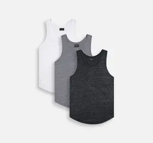 Tri-Blend Scallop Tank Top 3-Pack Bundle | Grey Scale