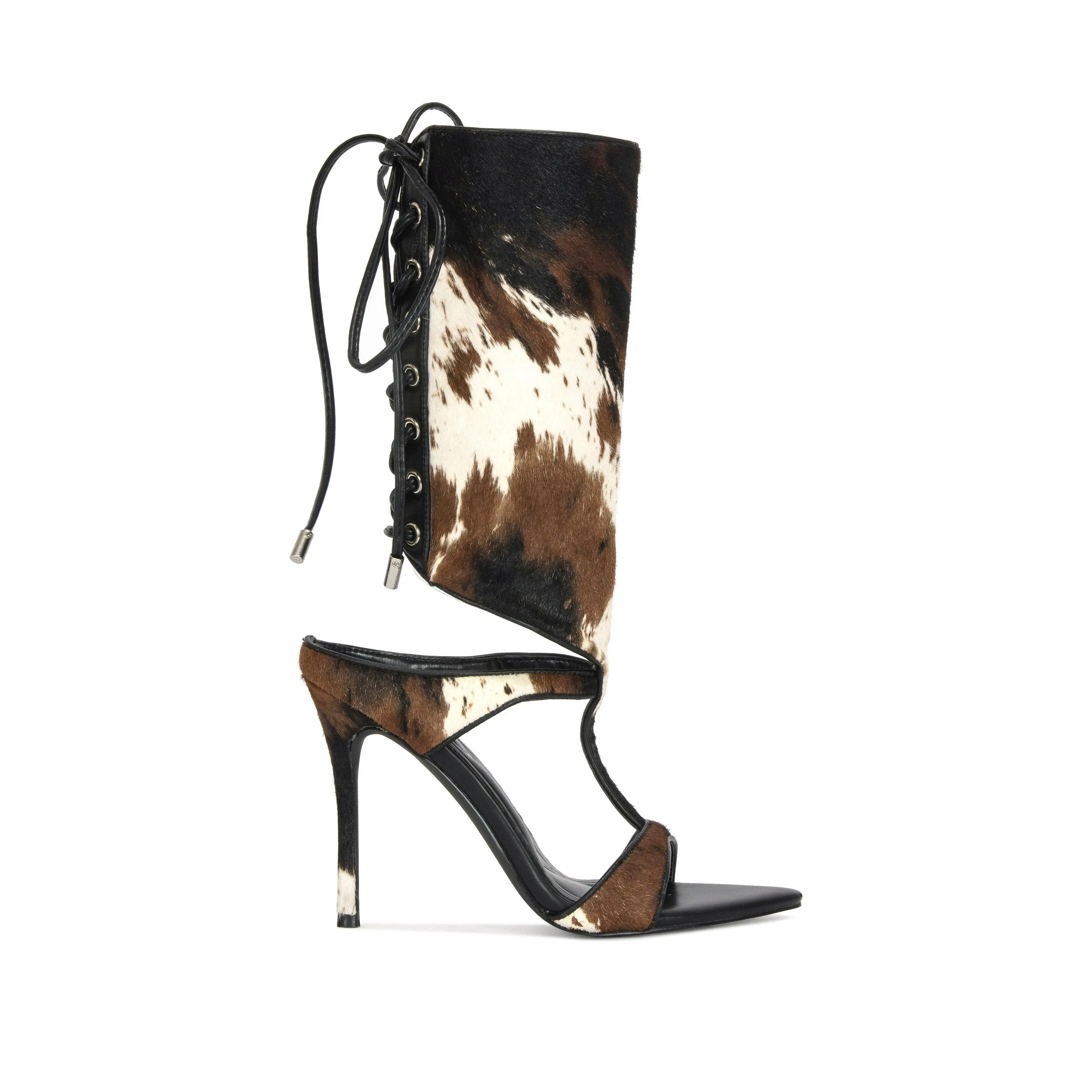 BOUDIER-COW CALF HAIR STILETTO SANDAL BOOTIE Platform Women BOUDIER-COW CALF HAIR STILETTO SANDAL BOOTIE Platform Women