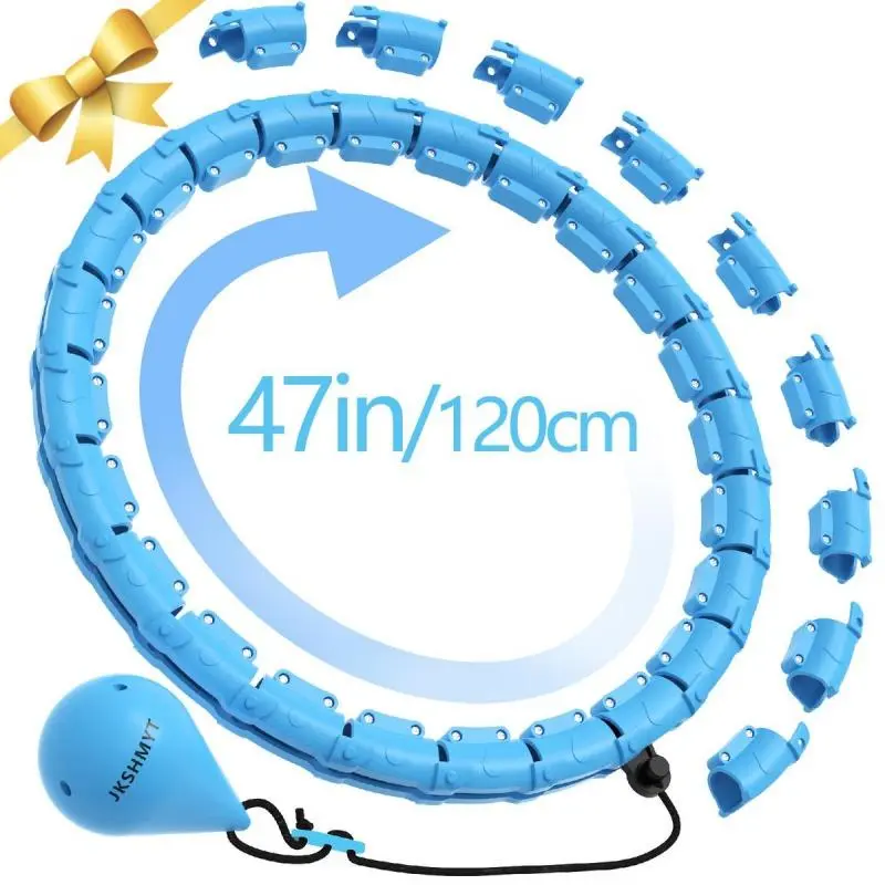 Round, enlarged size, 47 inches, 24 detachable segments, hula hoop suitable for beginners