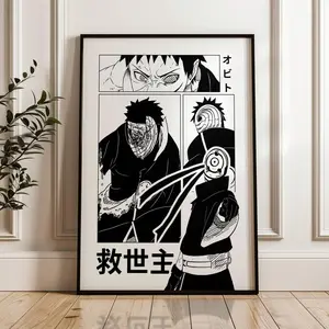 Obito Uchiha Poster, Naruto Wall Art, Naruto Shippuden Poster