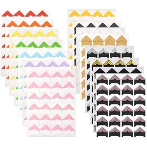 360 Count Self-Adhesive Acid Free Photo Corners for Scrapbooks Memory Books Multicolor