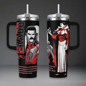 Grand Regent Thragg Viltrumite Invincible 40oz Cup with Handle, Blood-Stained History of the Empire 20oz Stainless Steel Travel Mug, Comic Fan Gift, Invincible Inspired Insulated Tumbler