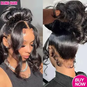 Bling Hair 360 Lace Front Wigs Human Hair 180% Density HD Transparent Body Wave Lace Front Wigs Human Hair Pre Plucked 360 Lace Frontal Wigs for Women