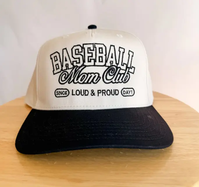 Baseball Mom Club Baseball Hat, Embroidered Cap, Gift Fort Her