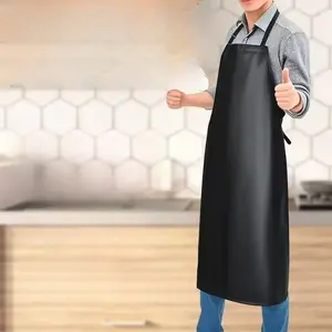 Leather apron waterproof and oil resistant for work kitchen barbecue baking steak