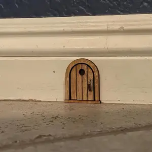 Cute Mouse Door Hanging Sign, Welcome Sign, Fun and Quirky Home Decor, Fits All Baseboard Heights, Great Gift Idea, Available in Multiple Styles