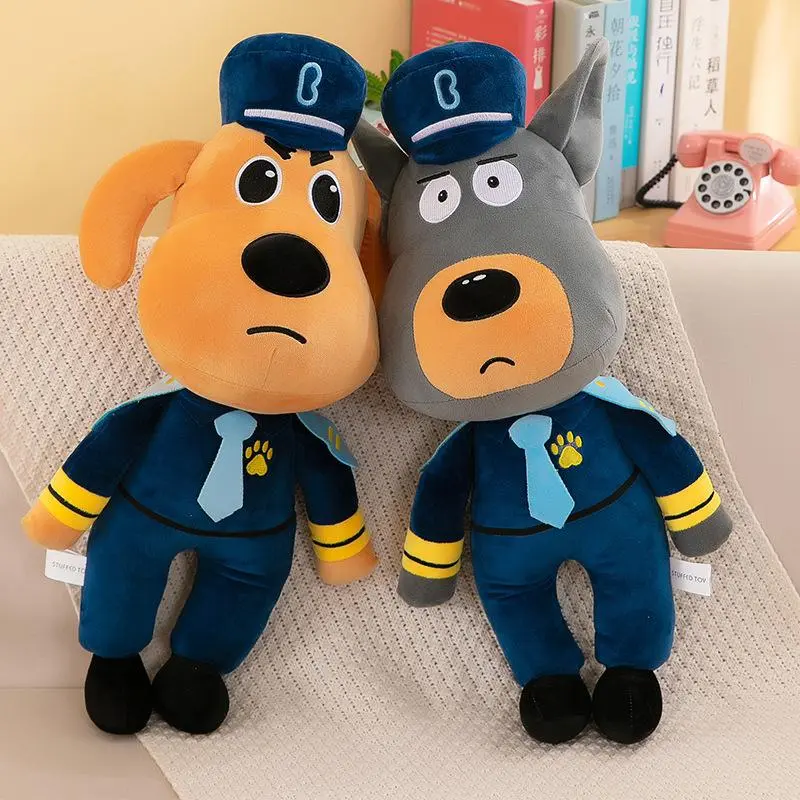 30CM Sheriff Labrador Dog Plush Toy Security Sergeant Labrador Wolf Dog Cartoon Doll Plush Stuffed Toys Birthday Xmas Gifts