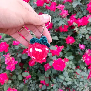 strawberry keychain
