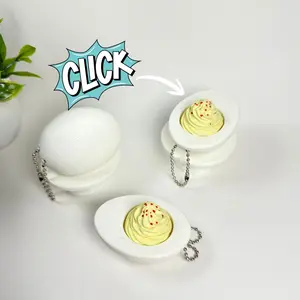 Deviled Egg Fidget Clicker Keychain