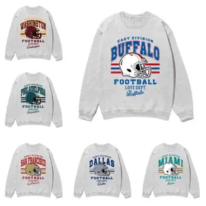 Vintage 90s All Team Football ASH GREY Sweatshirt, Retro Cowboy Game Day Shirt, 32 Teams Football Crewneck, Game Day Unisex Sweater, Long Sleeve Casual Cotton Graphic Shirt, Menswear, Gift For Fans