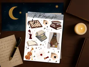 Dark Study Hour Dark Academia Sticker Sheet