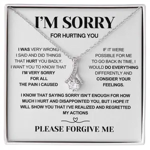 I'm Sorry For Hurting You Necklace, Personalised Apology Gift for Her, Forgiveness Jewelry, Please Forgive Me Gift Girlfriend Wife