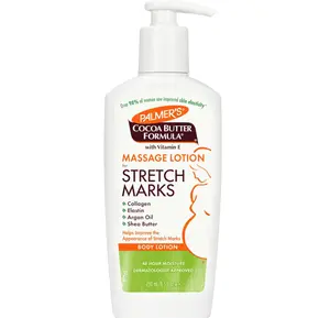 Palmer's Cocoa Butter Formula Massage Lotion For Stretch Marks, Pregnancy Skin Care, Belly Cream with Collagen, Elastin, Argan OIl and Shea Butter, 8.5 Ounces