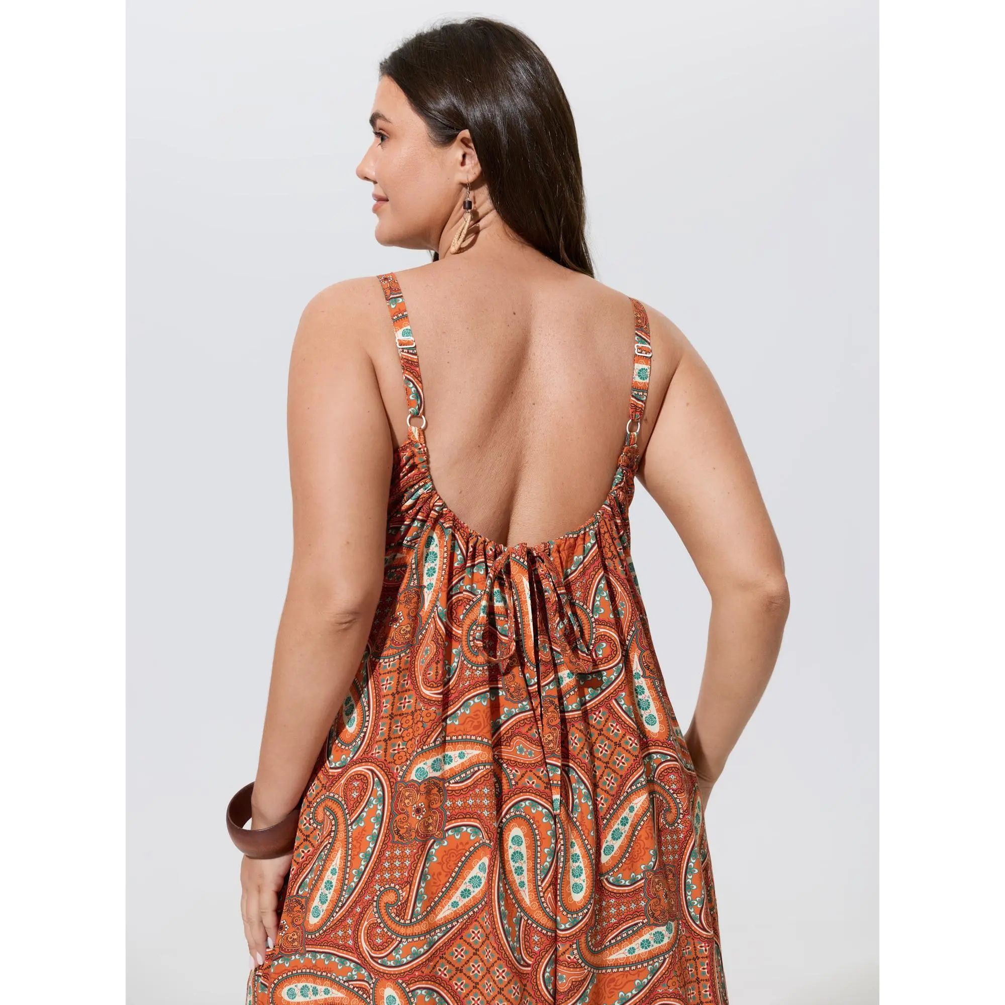 BloomChic Plus Size Paisley Print Backless Sleeveless Jumpsuit 2026 [M-6X]Summerfinds