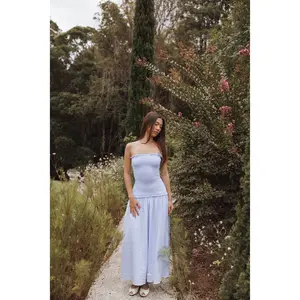 Parkway Maxi Dress - Blue Gingham