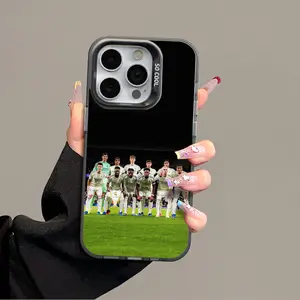 Mbappé Vinicius Valverde IPhone 17 Promax Football Phone Case Anti Drop Protective Case for Iphone 16 15 14 13 12 11 SAMSUNG S25 24 23 22 Plus Acrylic Durable Case With Anti Collision