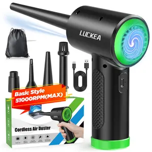 Electric Compressed Air Duster Cleaner for PC - Rechargeable Cordless Compressed Air Cleaner Blower for Laptop, Keyboard, Electronics, Home Cleaning, Alternative to Canned Air Duster