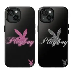 Couples' Edition "Playboy Bunny" Trendy Shockproof Film phone Cases For iPhone 17 16 15 14 13 12 Promax Pro Plus, hard shell protection ,Unique design,best Gift