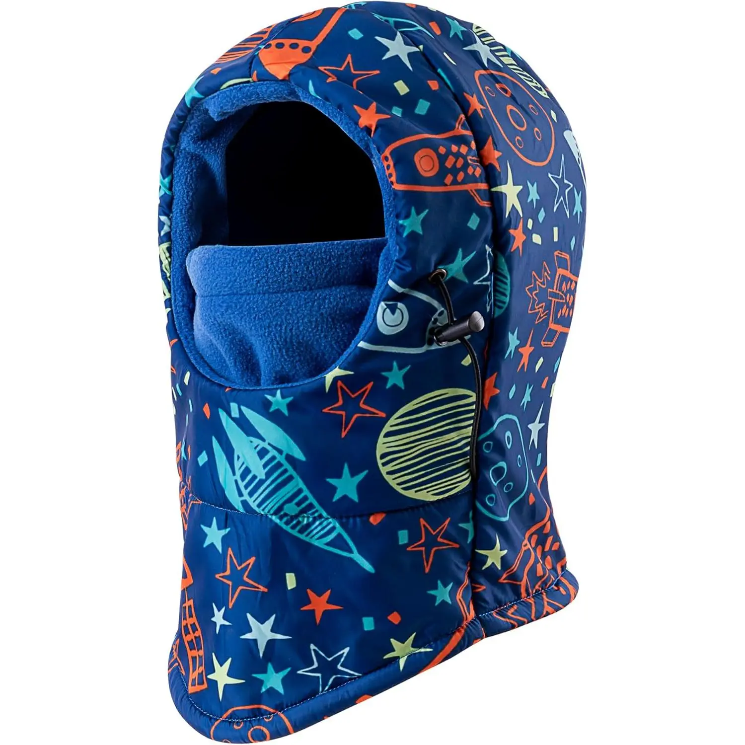 Kids' Fleece Lined Balaclava Hood, Windproof Winter Ski Mask for Hiking with Soft Cashmere Feel, Adjustable Face Cover for Boys, Ages 2-7, One Size