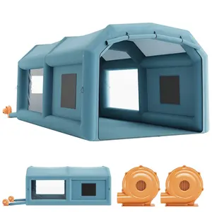 Garvee 20x11.5x9Ft Inflatable Paint Booth with 250W+550W Blower and Air Filter System, Portable Paint Spray Booth for DIY Painting Car Truck Motorcycle Garage Furniture Parts Paint Renovation