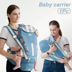Multifunctional Baby Carrier with Waist Stool, Adjustable Front Carry Sling for Infants, Kangaroo Style Backpack for Newborns to Toddlers