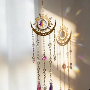 Crystal Sunflower Decoration, Window Hanging Prism Rainbow Maker, Indoor Outdoor Home Garden Decor, Perfect for Thanksgiving, Valentine's Day, Mother's Day