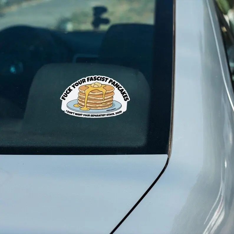Separatist Sticker, Pancake Sticker, Alberta Sticker, UCP Sticker, Alberta Politics, UCP Sticker, Danielle Smith Sticker, AntiDanielle Smith