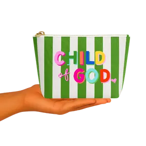 Child of God Christian Gift Pouch | Faith Based Gift | Easter Basket or Christian Birthday Gift | Makeup Pouch | Bravely Rooted