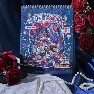 Miniature Scene Collection Book Scrapbook Page Large DIY Stress Relief 3D House Toy DIY Notebook Sticker Set Sticker Sheets Sticker Packs Creative Miniature Christmas Gift